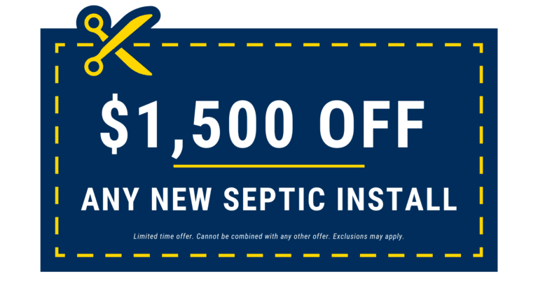 $1500 off any new septic install coupon