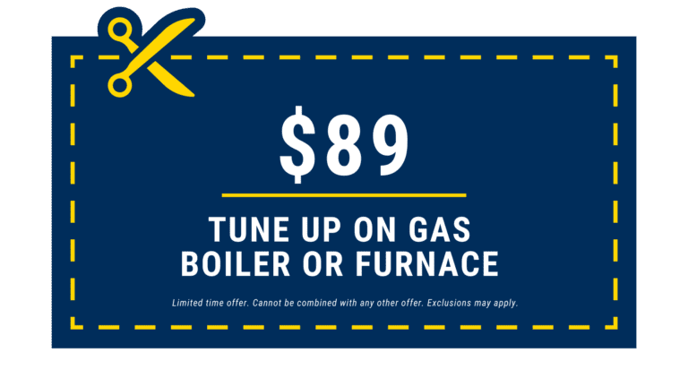 $89 tune up on gas boiler or furnace coupon
